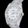 Rolex Datejust 36 Bianco Oyster White Milk Romani Ghiera Diamanti 116244 